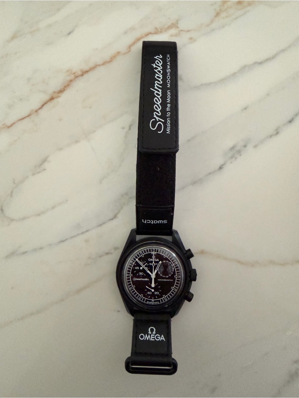 Omega Black Speedmaster MoonSwatch with Black Dial and Strap